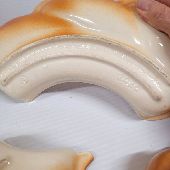 Lane & Co Van Nuys Ca 5 Piece Chip & Dip Ceramic Centerpiece Fruit Bowl #3030 - Picture 11 of 11